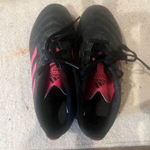 Adidas Kids Black and Pink Soccer Shoes size 1
